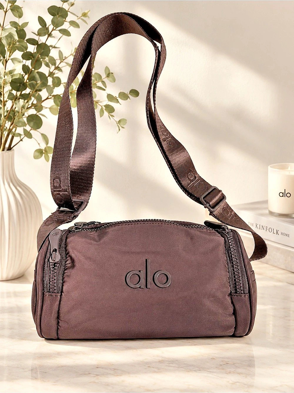 alo Brown Crossbody Bag like new